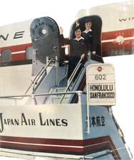Postcard Airliner Postcard Aircraft JAPAN AIR LINES DC-6 airline issue