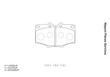 Bremsbeläge vorne NPS T360A36 TOYOTA LAND CRUISER (_J7_)