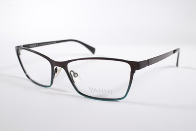 Vanni Brille V 1141 Damen Blau/Schwarz Vollrand Metall Eyewear Brille Brillengestell