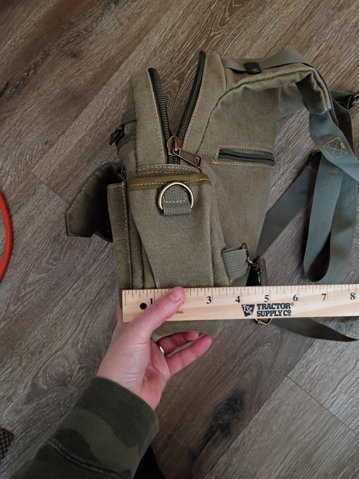 Triple Tree green Canvas Backpack - image 10