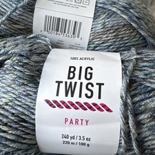 Big Twist Party Yarn BEACH Discontinued 240 Yards 100 Acrylic Yard Size 4