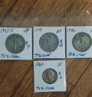 90% Silver Coins Walking Liberty Halfs,  Quarter  4 Coins VF-XF Melt Over $100