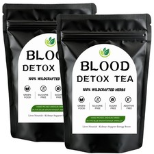 Jamaican Garden Blood Detox Tea, 100 Wildcrafted Herbs with Guaco, Burdock R...