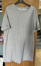 Mini Grey Jersey Dress Size 14 Tu