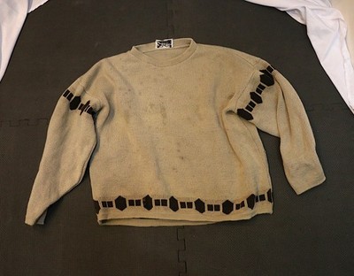 vintage wool sweater Chateau, men's M, brown, work sweater,