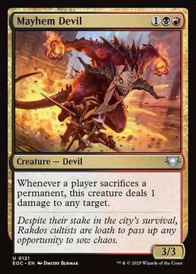 #ad Mayhem Devil 121 U Normal EOC MTG NM $1.64