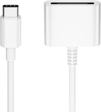 USB C to 30 Pin Female Adapter for iPhone 16, 1 Pack, White/USB-C 30Pin
