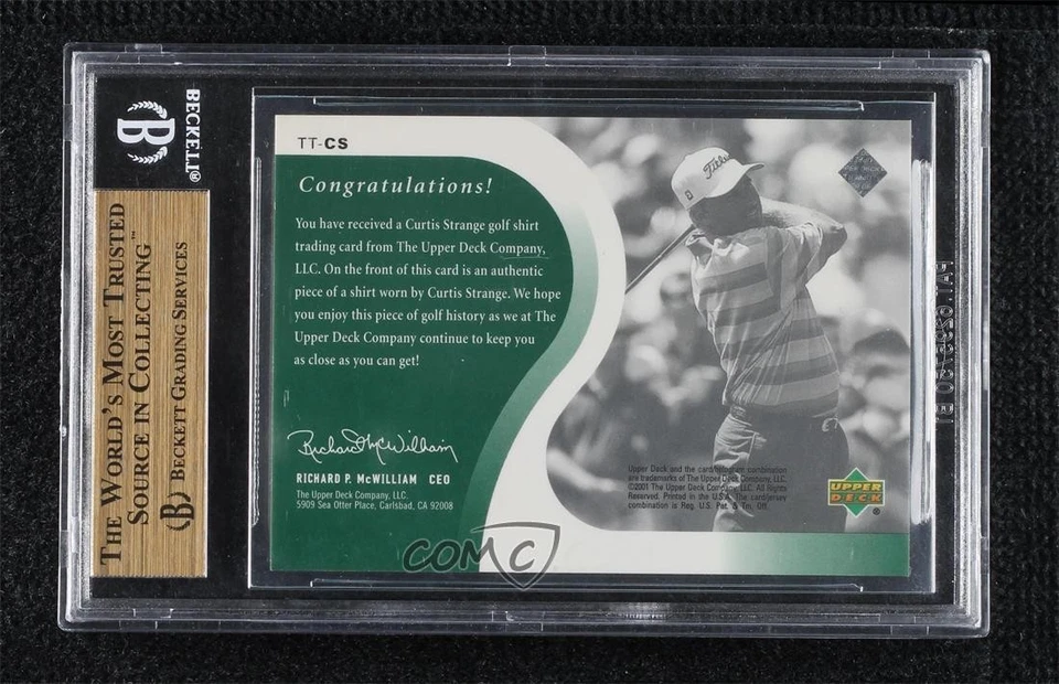 2001 Upper Deck Tour Threads Curtis Strange #TT-CS BGS 9.5 GEM MINT - Image 2 of 3