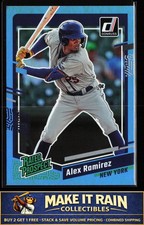 Alex Ramirez 2023 Donruss Holo Carolina Blue Rated Prospect #49 New York Mets