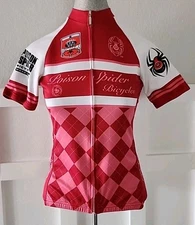 Poison Spider Jersey Shirt Short Sleeves Bicycle Moab, Utah Size Small  Red Used