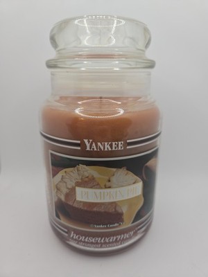 YANKEE CANDLE 22 oz. *RARE BEAUTY* PUMPKIN PIE: BLACK BAND, NEVER BURNED