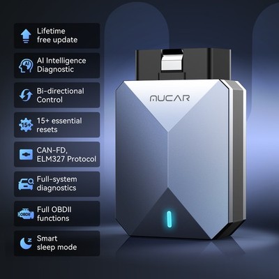2026 MUCAR BT200 MAX Full System Car AI Diagnostic Tool OBD2 Scanner CAN-FD TPMS