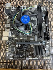 GIGABYTE GA-H110M-M.2 LGA1151 DDR4 Motherboard W/ I/O Shield & Processor  Tested