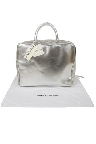 Comme des Garçons Aoyama Square Bag – Silver Cowhide Leather