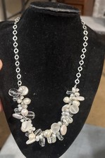 SILPADA Sterling Silver 925 Effervescence Necklace Pearls Quartz Statement