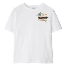Burberry Kids Cedar Duck Print Cotton T-Shirt Z-CEBA2