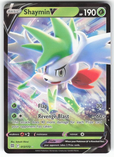 Shaymin V 013/172 Holo Ultra Rare Brilliant Stars Pokemon Near Mint