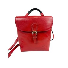 Patricia Nash Small Vatoni Convertible Leather‎ Backpack Papaya Red Leather Patricia nash vatoni convertible - Gem main image 4