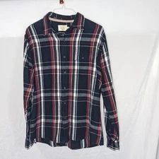The Normal Brand Men's Plaid Flannel Button Down Sz L Cabin Outdoor Weekend