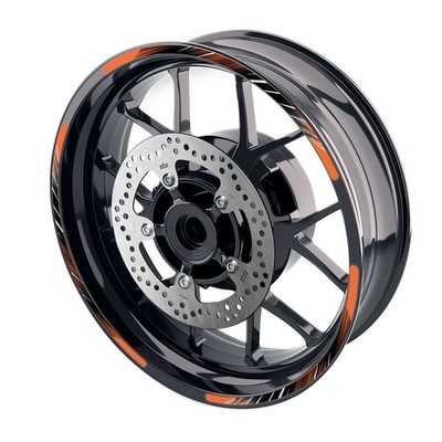L02B For Kawasaki Ninja 650 2012-2021 Orange Rim Stripes Kit Sticker 20 19 18 17