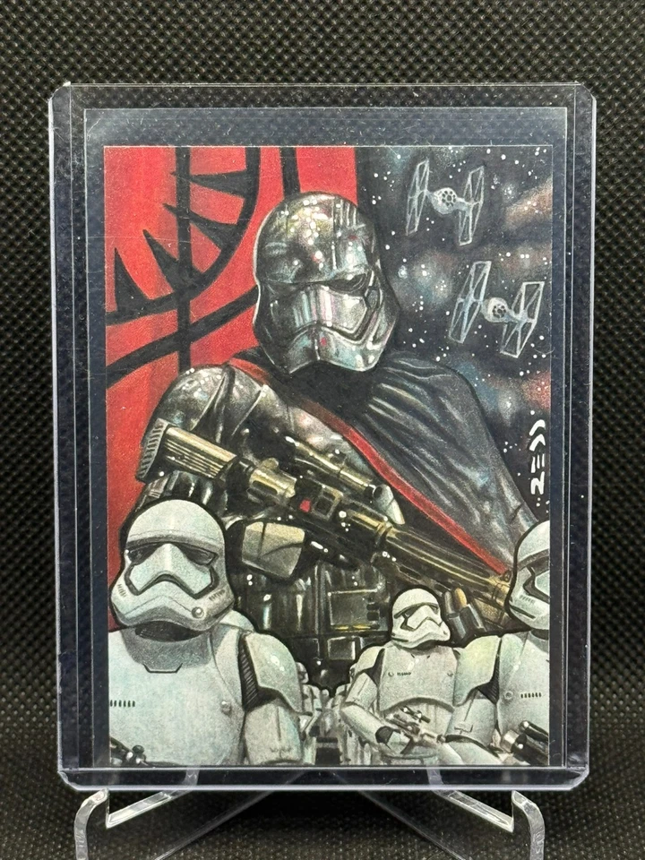 Captain Phasma Star Wars First Order Stormtroopers PSC Sketch Card by Jack Redd - Image 2 of 3