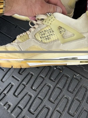 Jordan Air Jordan 4 Retro x Off-White Sail Off White Suede Men's Sneakers