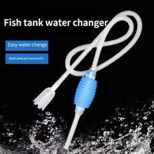 Aquarium Tank Vacuum Siphon Gravel Cleaner Pump Water Change Safe for Fish