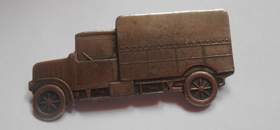 WW1 Liberty Truck unmarkiert Guss Silber detaillierte amerikanische LKW Brosche