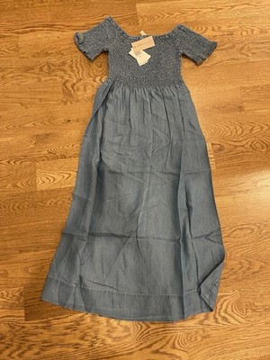 Philosophy Republic Clothing Tencel Smocked Maxi Dress Blue NWT Size XS Modest