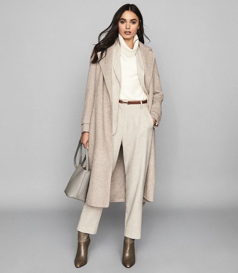 Reiss Cream Shea Texture Rollneck Jumper Size UK S SMALL £145.00 - Image 3 of 4