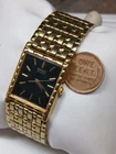 Vintage Seiko 7N01-5C39 Black Dial Gold Tone Mens Watch