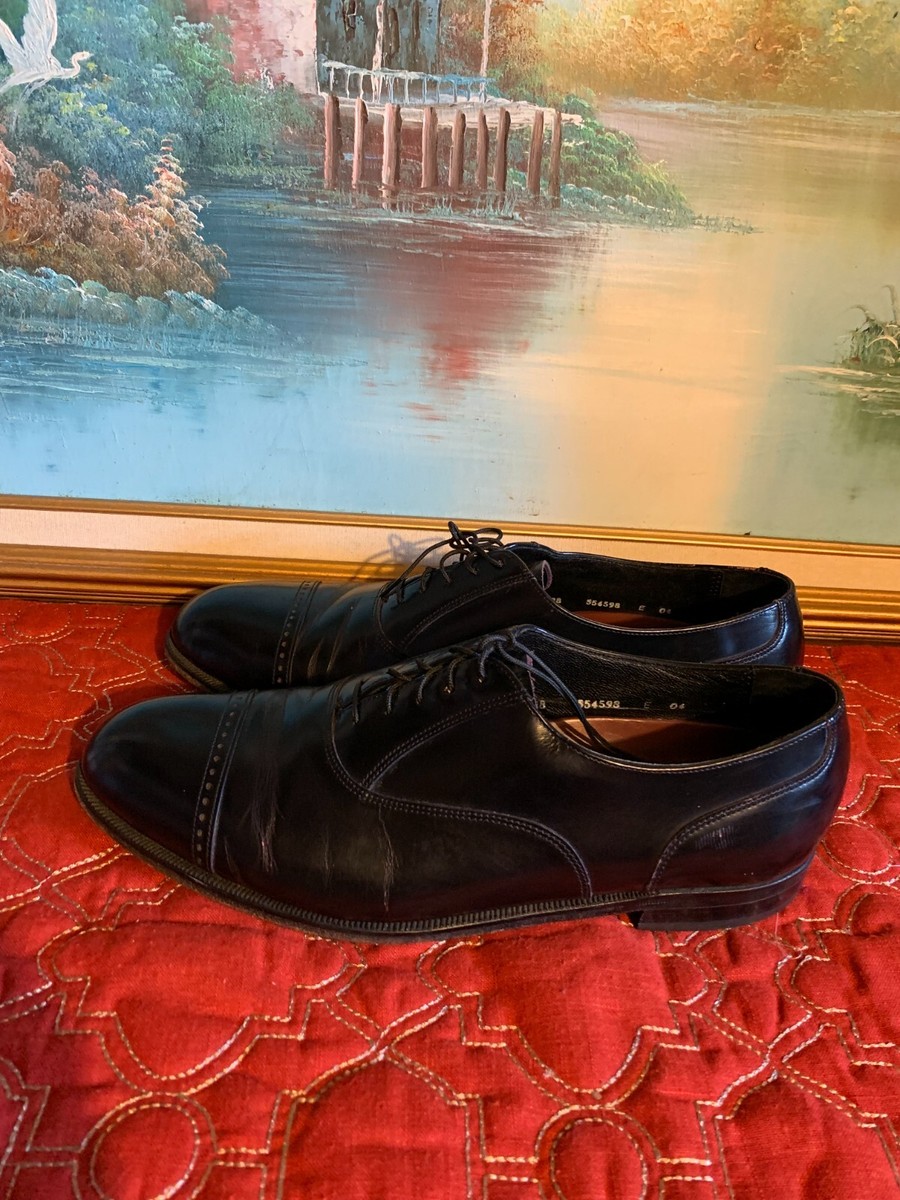 Florsheim Mens 20382 Black Lace Up Cap Toe Oxford Dress 