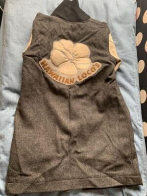 Alba Rosa Hawaiian Loco's Coat stadium jacket Hibiscus Free Size brown Japan