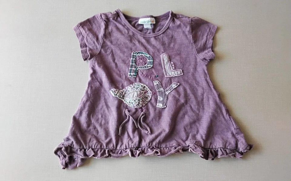 Conjunto de 2 piezas de algodón con apliques de pájaro y top conjunto de 2 piezas Naartjie para niños niñas Foto 2 de 4