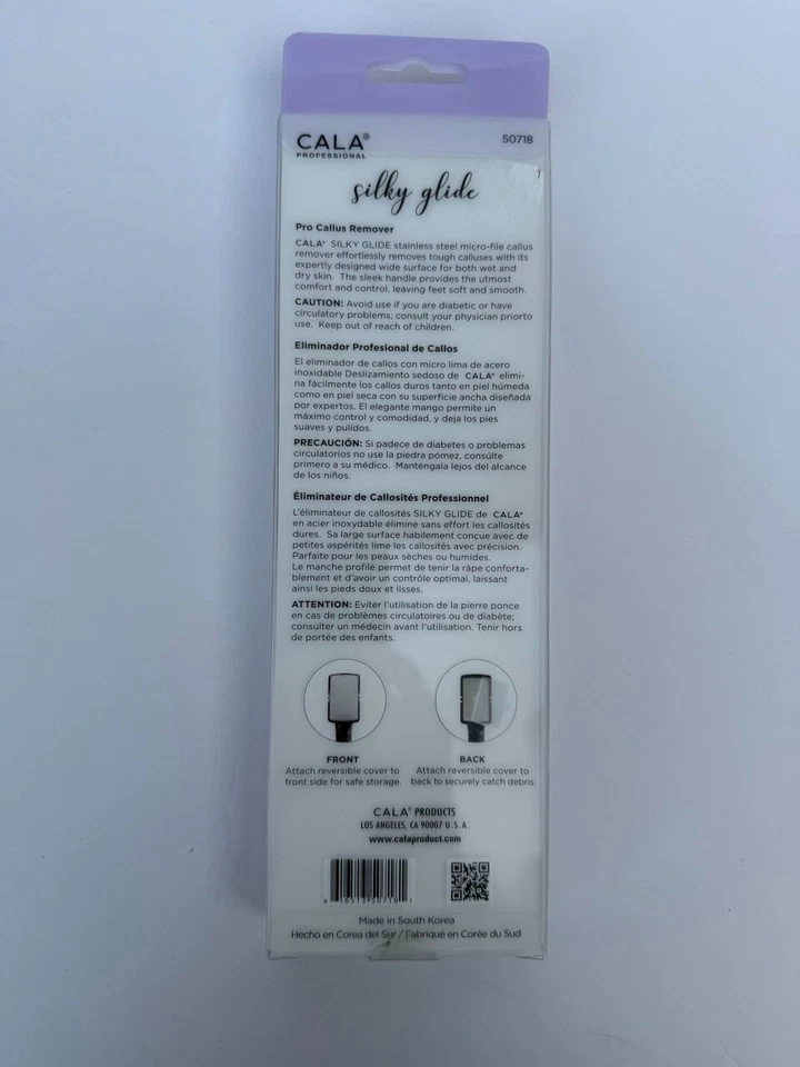 Cala Silky Glide Pro средство для удаления мозолей педикюр ног микро пилка белый - Изображение 3 из 4