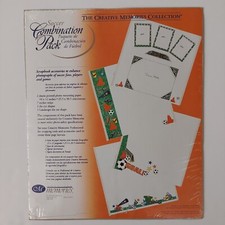 Creative Memories Soccer Combination Pack Scrapbooking Paper Stickers Die Cuts