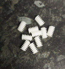 10 x 10mm Worm Gear 6mm long Plastic Cog Gear for 2mm Motor Shaft Pack of 10 New
