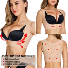 Womens Adjustable Shoulder Back Posture Corrector Chest Brace Support Bra Shaper