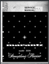 Marantz Model 2220 Stereophonic Receiver Service Manual 28 pages comb bound