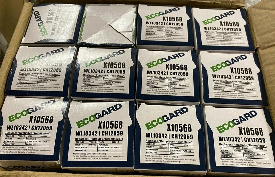 全新发动机机油过滤器-电动/气体 Ecogard X10568 ( 每箱 12 ) — 第 2/2 张图片