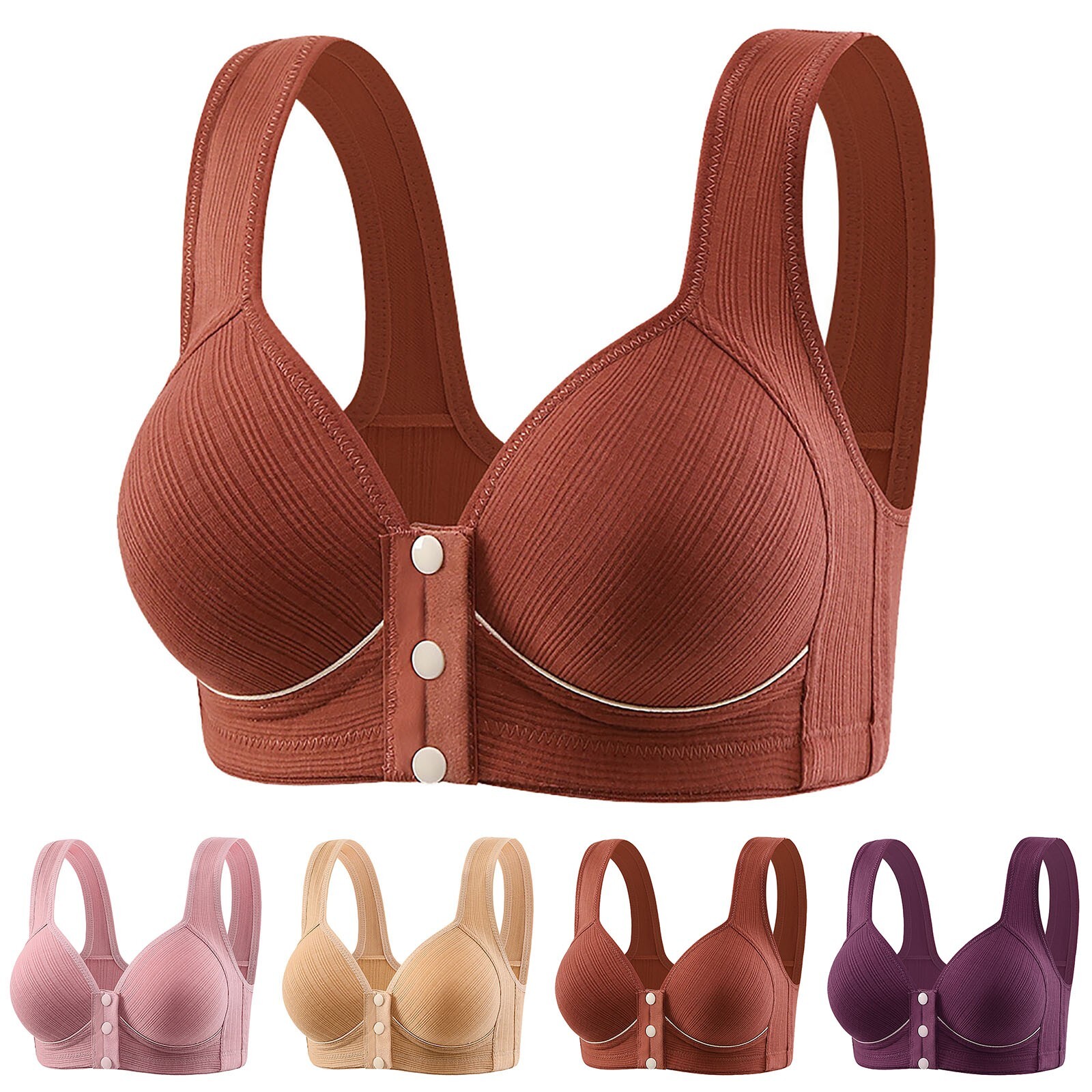 Women's Thin Seamless Vest Soft Support Large Chest Small Half Fixed Cup