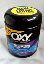 Oxy Acne Medication Deep Pore Cleansing Pads Daily Defense Oil Free 90ct Rare