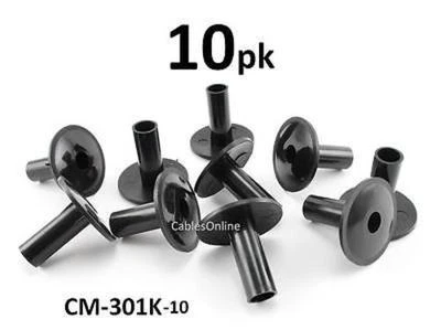 10-PACK Coaxial Cable Feed-Through Wall Protector Bushing - CablesOnline CM-301K