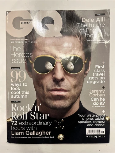 British GQ Magazine September 2017 Liam Gallagher Dele Alli The Heroes Issue.