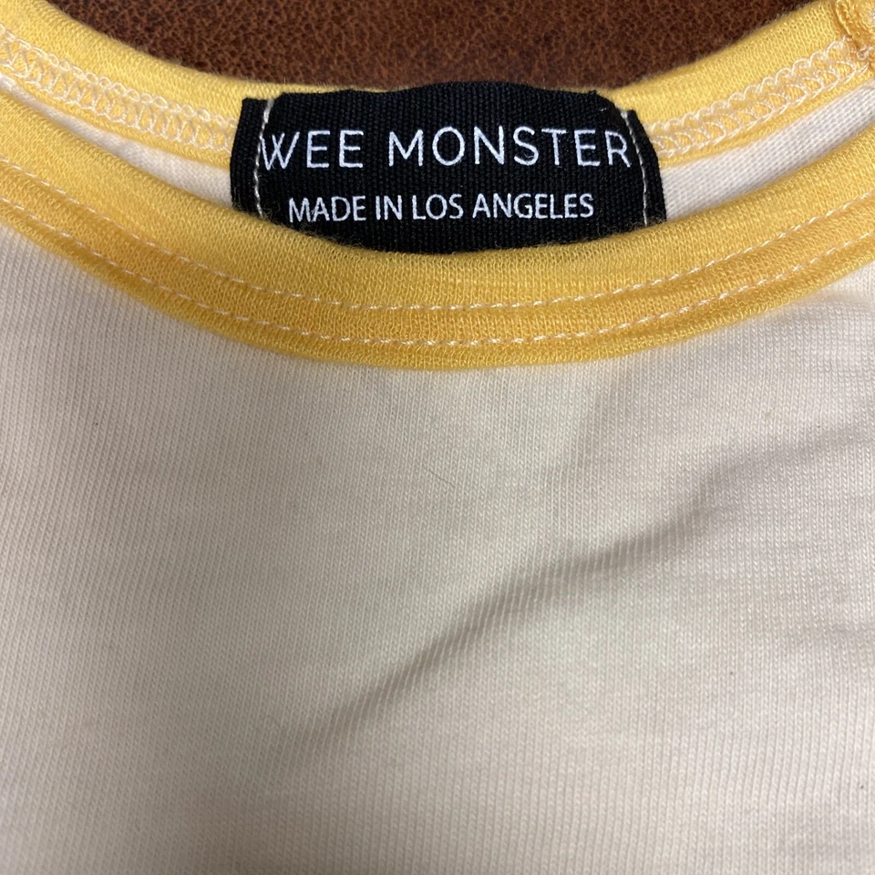 NUEVO CON ETIQUETAS Wee Monsters SOUR Raglán CAMISA NIÑOS TALLA 8 *Ver Descripción Foto 2 de 4