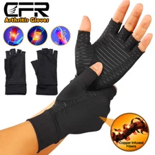 Copper Compression Gloves Carpal Tunnel Support Brace Arthritis Pain Relief Hand