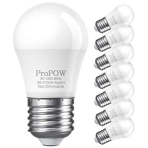 ProPOW 3W LED Bulb Equivalent 25 Watt Light Bulbs, A15 LED  Assorted Colors 