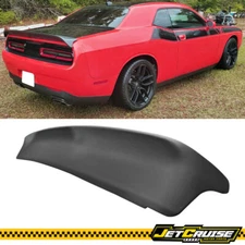 Fits 08-23 Dodge Challenger Trunk Spoiler Wing W/ Camera Cover Matte Black ABS