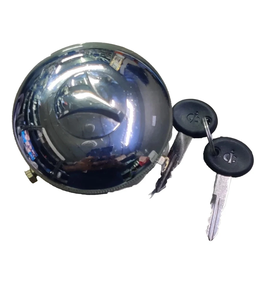 Tapa de tanque de gasolina cromada vintage con bloqueo para Morris Oxford Mini Austin Ford Etc Foto 3 de 4