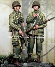Alpine Miniatures 1/35th US Airborne Set 2, 2 Figures 4 Heads, Resin Kit, 35277